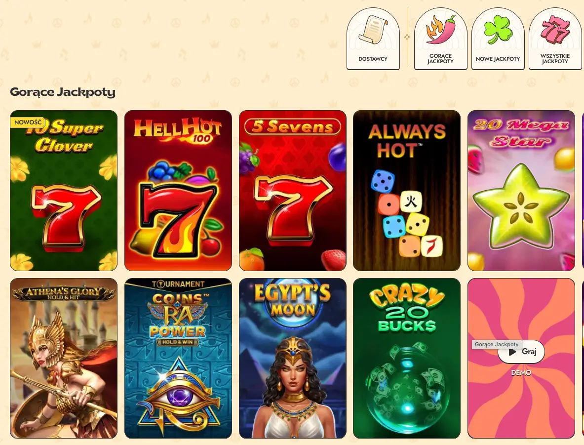 Games at  Kasyno