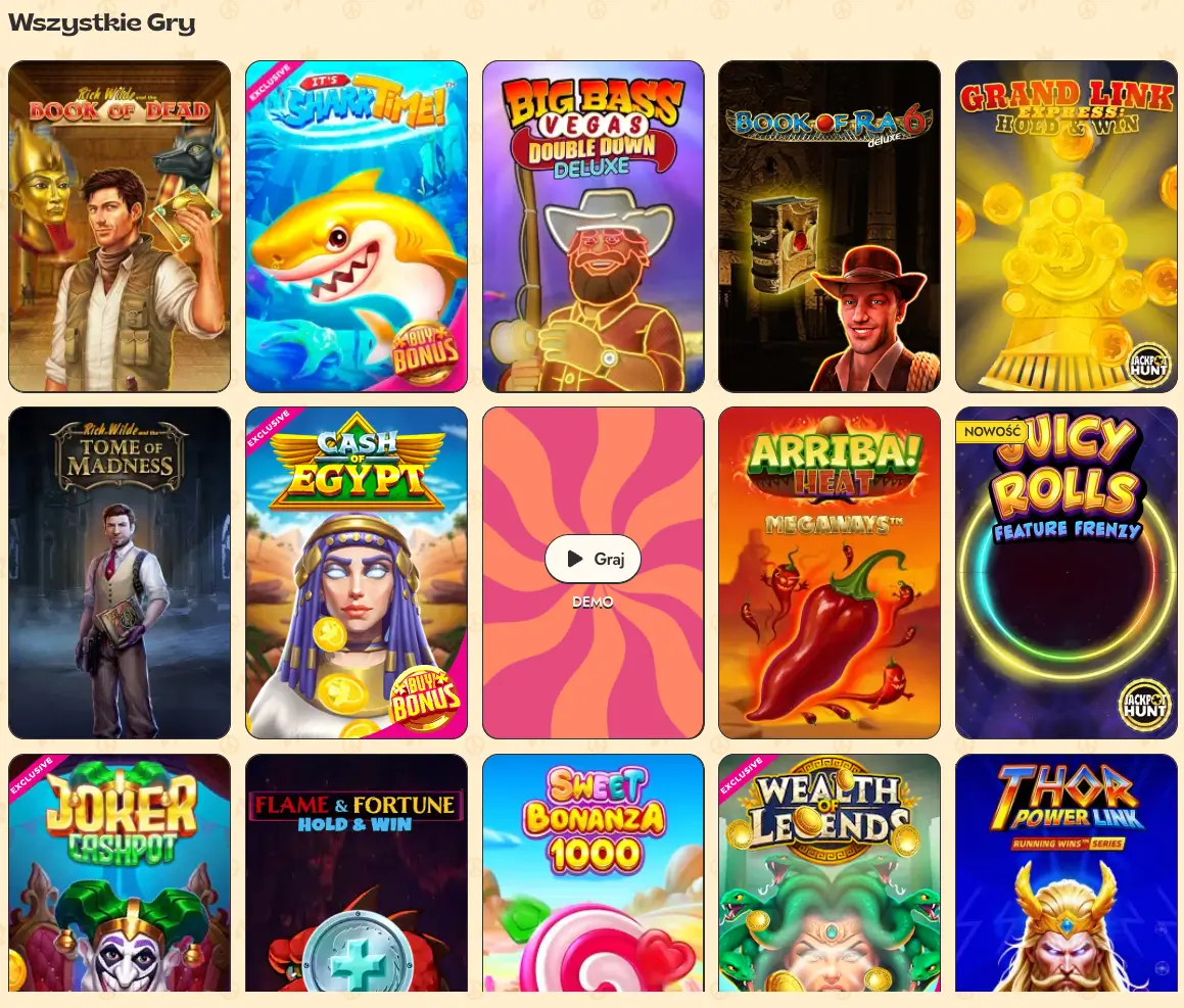 Games at  Kasyno