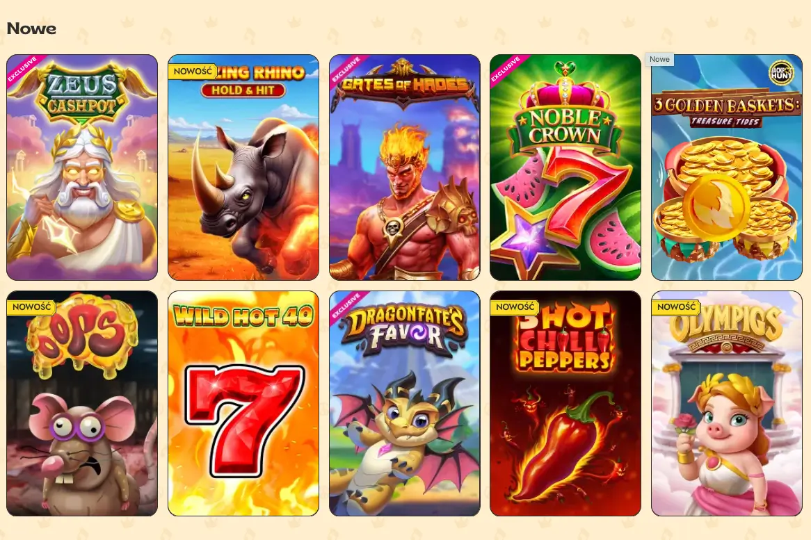 Games at  Kasyno